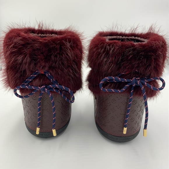 LOUIS VUITTON Off-Piste Beaver Fur Snow Boots WOMENS SZ 8 to 8.5 - Picture 5 of 12